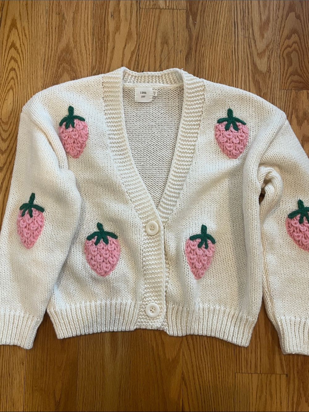Luna Ivy Strawberry Cardigan Sweater